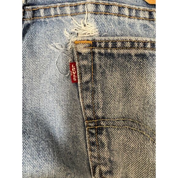 Levi's 517 Jeans 31x34 Medium Wash Thrashed Distressed Grunge Y2K Vintage Denim* - Picture 6 of 10
